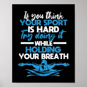 Poster Baignade amusante baignade pratique sportive