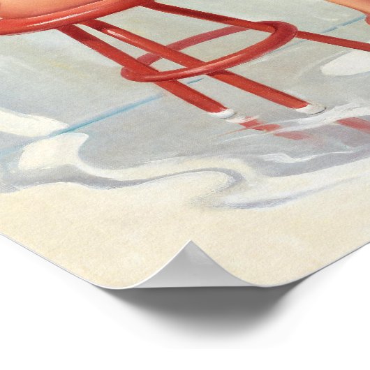 Poster Baignade dans la petite fille (Coin)