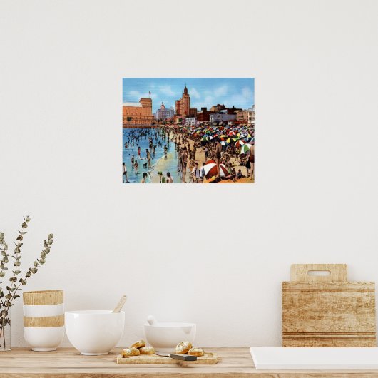 Poster Baignade Dans Le Lagon (Cuisine)