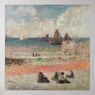 Poster Baignade Dieppe par Paul Gauguin, Art Vintage