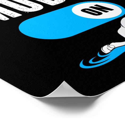 Poster Baignade en mode nage sur (Coin)