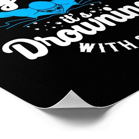 Poster Baignade nager Ce n'est pas voler papillon nager (Coin)