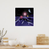 Poster Baigneurs cosmiques (Cuisine)