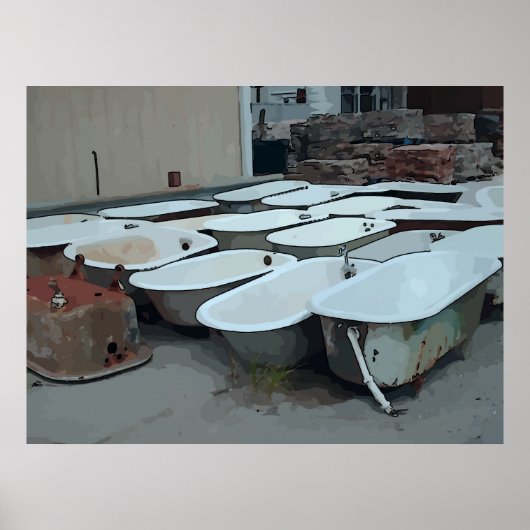 Poster Baignoire à pieds vieille claw (Devant)