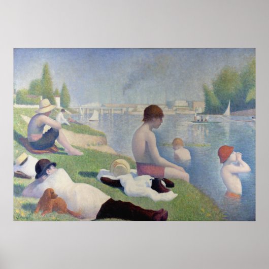 Poster Baignoires à Asnières - Georges Pierre Seurat (Devant)