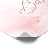 Poster BAILEY Pink Bearly Wait Teddy Bear Baby shower (Coin)