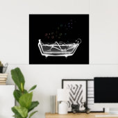 Poster Bain à remous X-Ray Skeleton - Rainbow Bubbles (Bureau à domicile)