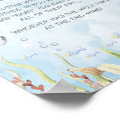 Poster Bain Bleu sous la mer N'annonce pas le bébé (Coin)