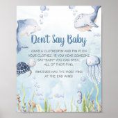 Poster Bain Bleu sous la mer N'annonce pas le bébé (Devant)