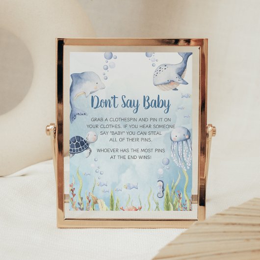Poster Bain Bleu sous la mer N'annonce pas le bébé