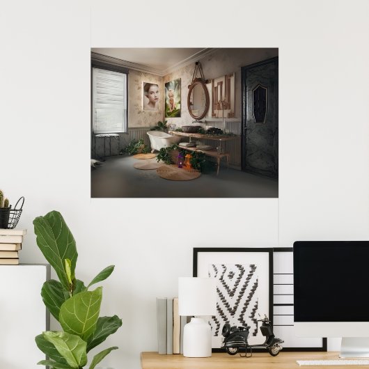 Poster Bain Bohémien (Bureau à domicile)