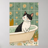 Poster Bain De Chat Cosy : Relaxation Whimsical (Devant)