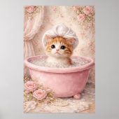 Poster Bain de Chat Mignon (Devant)