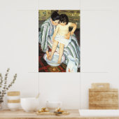 Poster Bain d'enfant par Mary Cassatt Impressionnisme Vin (Cuisine)