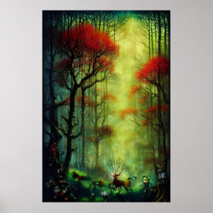 Poster Bain forestier n° 5 (Portrait)