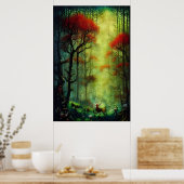 Poster Bain forestier n° 5 (Portrait) (Cuisine)