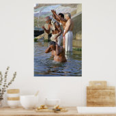 Poster Bain rituel dans le Gange, Varanasi, Inde (Cuisine)