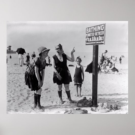 Poster BAINS à LINCOLN PARK - CHICAGO 1919 (Devant)