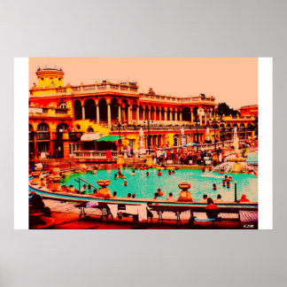 Poster Bains de Budapest
