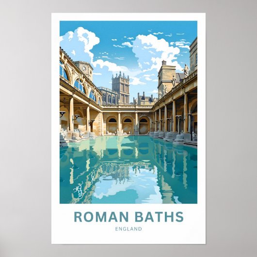 Poster Bains romains Angleterre Imprimer (Devant)
