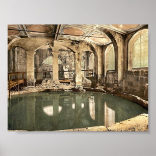 Poster Bains romains et abbaye, Bain circulaire, Bain, En