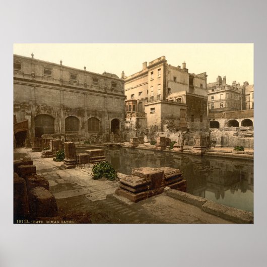 Poster Bains romains et Abbaye I, Bath, Somerset, Anglete (Devant)