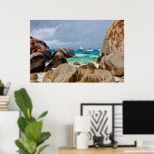 Poster Bains, Virgin Gorda, Îles Vierges britanniques (Bureau à domicile)