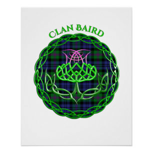 Poster Baird Scottish Tartan Celtic Thistle