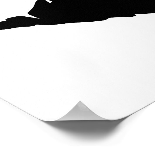 Poster Baiser blanc et noir (Coin)