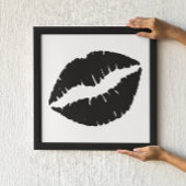 Poster Baiser blanc et noir