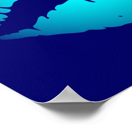 Poster Baiser bleu cool (Coin)