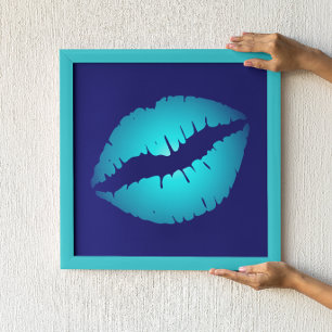 Poster Baiser Bleu Frais
