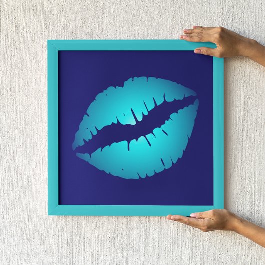 Poster Baiser Bleu Frais