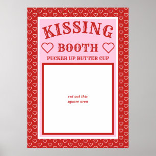 Poster Baiser Booth Party Prop Photo Booth Backdrop