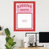 Poster Baiser Booth Party Prop Photo Booth Backdrop (Bureau à domicile)