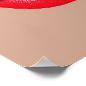 Poster Baiser café baiser lèvres rouges pop art (Coin)