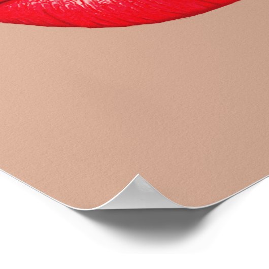 Poster Baiser café baiser lèvres rouges pop art (Coin)