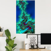 Poster Baiser Cracens Vivid Colorful Fractal Abstrait (Bureau à domicile)