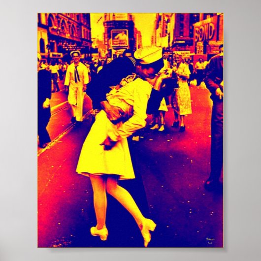 Poster Baiser de la guerre - Popart Style (Devant)