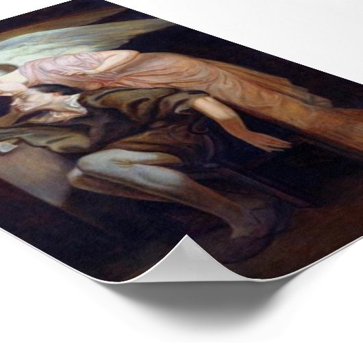 Poster Baiser de la Muse, Paul Cezanne (Coin)