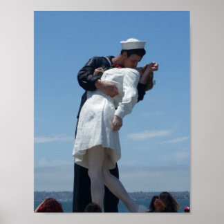 Poster Baiser de la victoire ,Statue, San Diego
