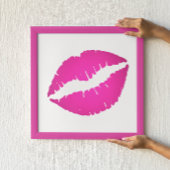 Poster Baiser de rouge à lèvres ombré rose chaud