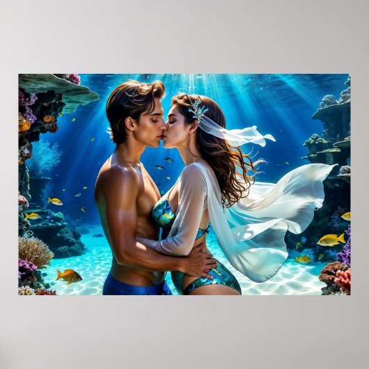 Poster Baiser des amants sous-marins (Devant)