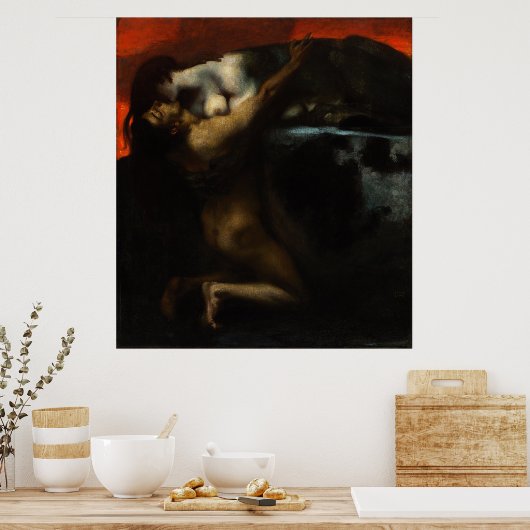 Poster Baiser du Sphinx par Franz von Stuck (Cuisine)