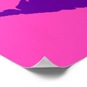 Poster Baiser en bâton rose et violet (Coin)