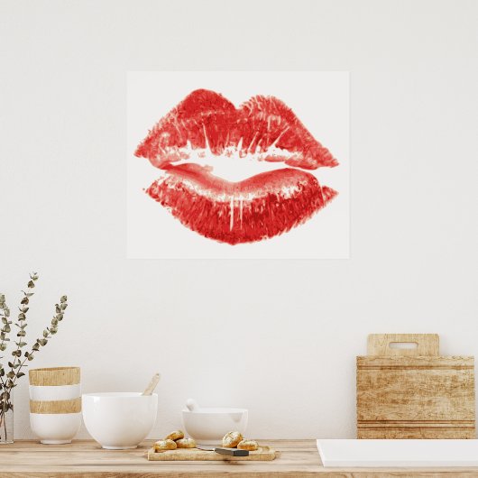 Poster Baiser, lèvres rouges (Cuisine)