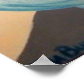 Poster Baiser Poster, épingle, lèvres gris rétro bleu Kim (Coin)