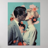 Poster Baiser romantique, Impression, Décor, Collage, Art (Devant)