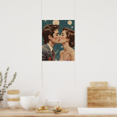 Poster Baiser romantique vintage (Cuisine)