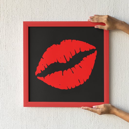 Poster Baiser rouge